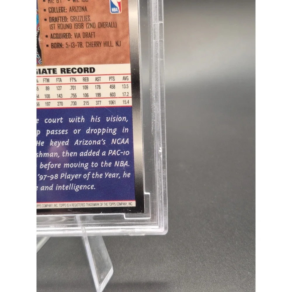 1998-99 Topps Mike Bibby #196 Rookie (RC) BCCG 9 Vancouver Grizzlies